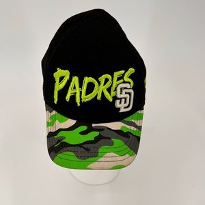 New Era San Diego Padres Toddler Adjustable Hat MLB Licensed Black Green Camo